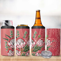 Africa King Proteas Dashiki Motif 4 in 1 Can Cooler Tumbler Peach Style LT9 - Wonder Print Shop