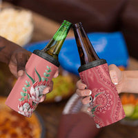 Africa King Proteas Dashiki Motif 4 in 1 Can Cooler Tumbler Peach Style LT9 - Wonder Print Shop