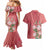 Africa King Proteas Dashiki Motif Couples Matching Mermaid Dress and Hawaiian Shirt Peach Style LT9 - Wonder Print Shop