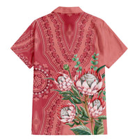 Africa King Proteas Dashiki Motif Family Matching Mermaid Dress and Hawaiian Shirt Peach Style LT9 - Wonder Print Shop
