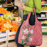 Africa King Proteas Dashiki Motif Grocery Bag Peach Style
