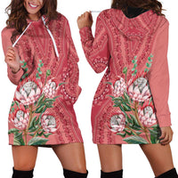Africa King Proteas Dashiki Motif Hoodie Dress Peach Style - Wonder Print Shop