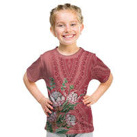 Africa King Proteas Dashiki Motif Kid T Shirt Peach Style - Wonder Print Shop