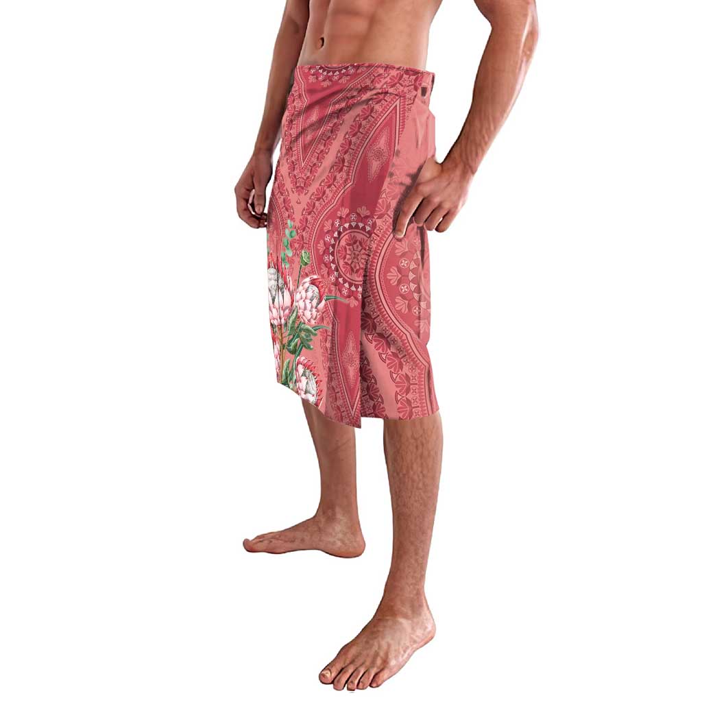 Africa King Proteas Dashiki Motif Lavalava Peach Style - Wonder Print Shop