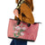 Africa King Proteas Dashiki Motif Leather Tote Bag Peach Style - Wonder Print Shop