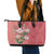 Africa King Proteas Dashiki Motif Leather Tote Bag Peach Style - Wonder Print Shop