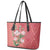 Africa King Proteas Dashiki Motif Leather Tote Bag Peach Style - Wonder Print Shop
