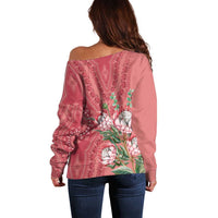 Africa King Proteas Dashiki Motif Off Shoulder Sweater Peach Style - Wonder Print Shop