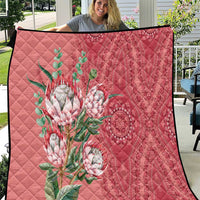 Africa King Proteas Dashiki Motif Quilt Peach Style - Wonder Print Shop