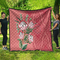 Africa King Proteas Dashiki Motif Quilt Peach Style - Wonder Print Shop