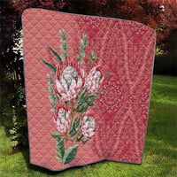 Africa King Proteas Dashiki Motif Quilt Peach Style - Wonder Print Shop