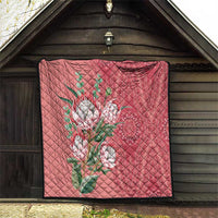 Africa King Proteas Dashiki Motif Quilt Peach Style - Wonder Print Shop