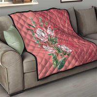 Africa King Proteas Dashiki Motif Quilt Peach Style - Wonder Print Shop