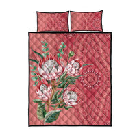 Africa King Proteas Dashiki Motif Quilt Bed Set Peach Style - Wonder Print Shop