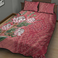 Africa King Proteas Dashiki Motif Quilt Bed Set Peach Style - Wonder Print Shop