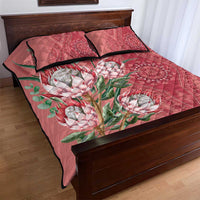 Africa King Proteas Dashiki Motif Quilt Bed Set Peach Style - Wonder Print Shop