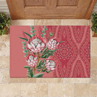 Africa King Proteas Dashiki Motif Rubber Doormat Peach Style - Wonder Print Shop