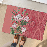 Africa King Proteas Dashiki Motif Rubber Doormat Peach Style - Wonder Print Shop