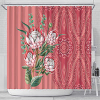 Africa King Proteas Dashiki Motif Shower Curtain Peach Style