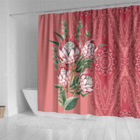 Africa King Proteas Dashiki Motif Shower Curtain Peach Style