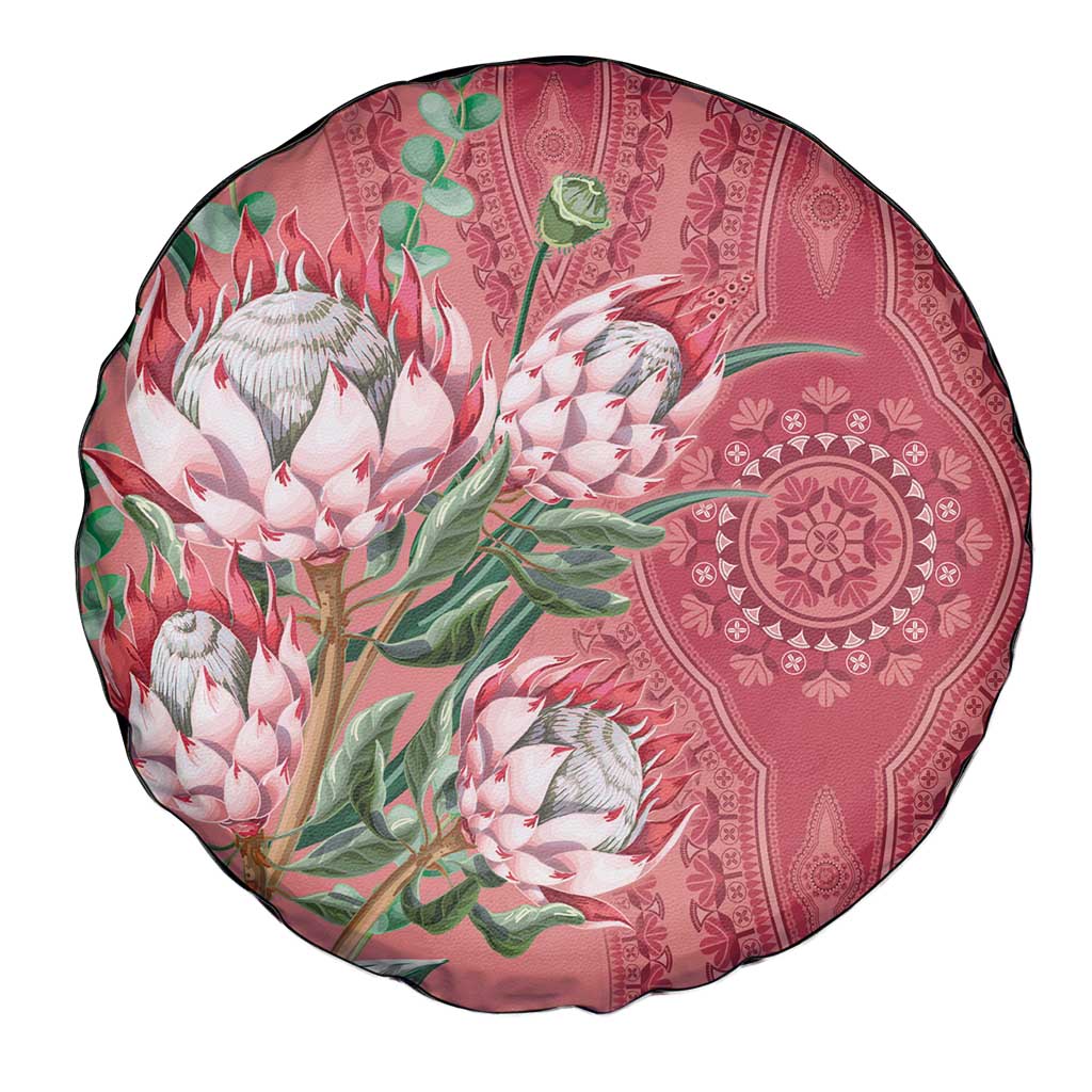 Africa King Proteas Dashiki Motif Spare Tire Cover Peach Style - Wonder Print Shop