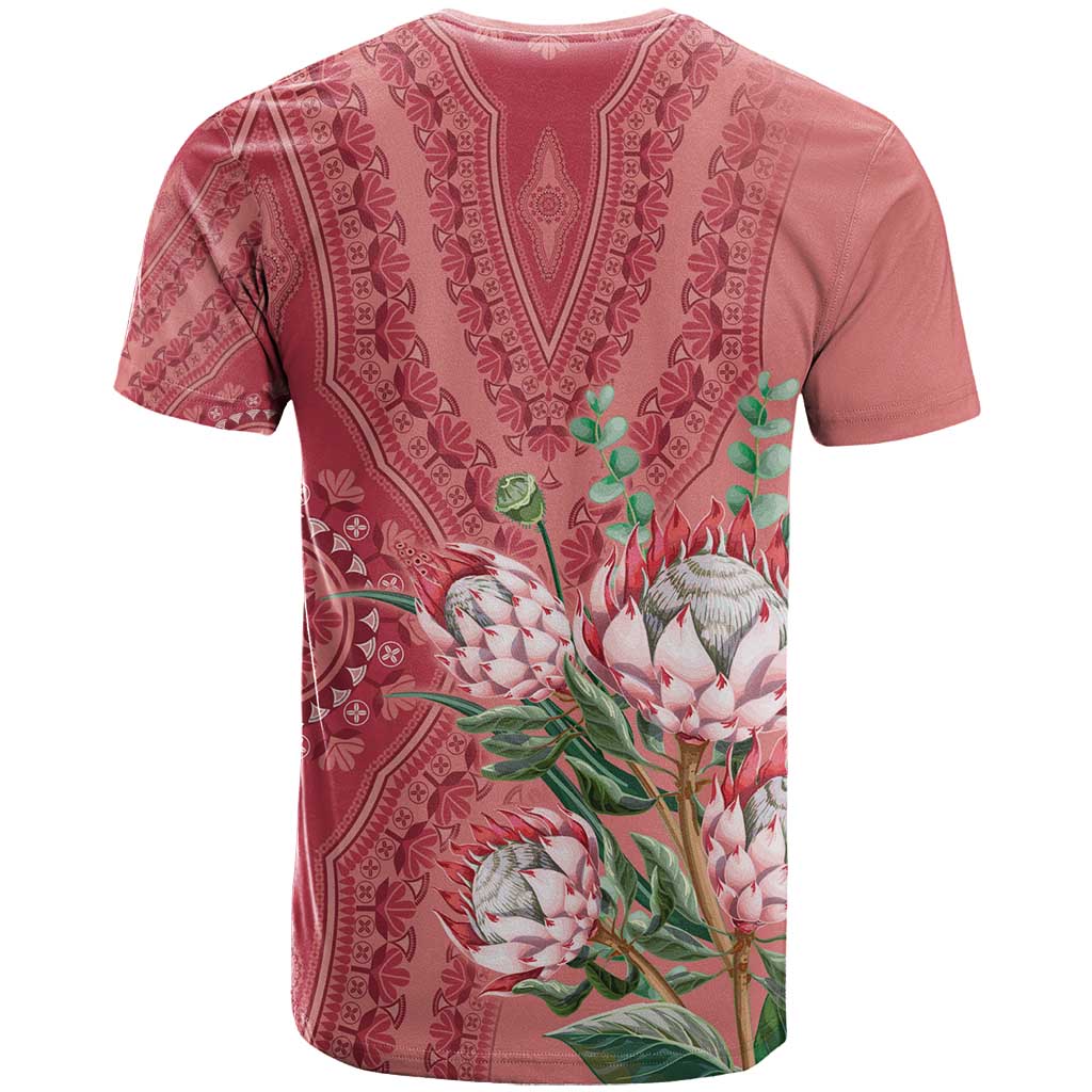 Africa King Proteas Dashiki Motif T Shirt Peach Style - Wonder Print Shop