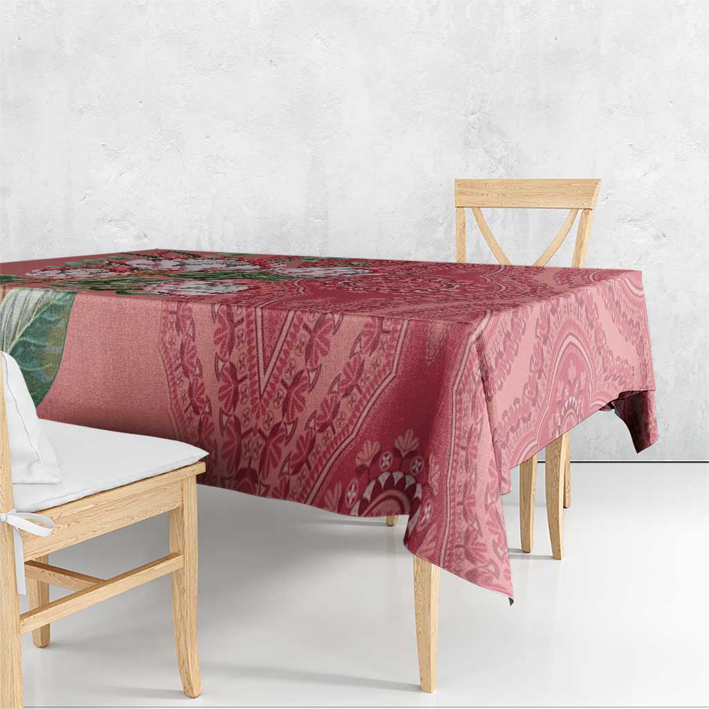 Africa King Proteas Dashiki Motif Tablecloth Peach Style - Wonder Print Shop