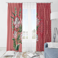 Africa King Proteas Dashiki Motif Window Curtain Peach Style - Wonder Print Shop
