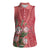 Africa King Proteas Dashiki Motif Women Sleeveless Polo Shirt Peach Style - Wonder Print Shop