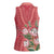Africa King Proteas Dashiki Motif Women Sleeveless Polo Shirt Peach Style - Wonder Print Shop