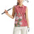 Africa King Proteas Dashiki Motif Women Sleeveless Polo Shirt Peach Style - Wonder Print Shop