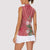 Africa King Proteas Dashiki Motif Women Sleeveless Polo Shirt Peach Style - Wonder Print Shop