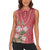 Africa King Proteas Dashiki Motif Women Sleeveless Polo Shirt Peach Style - Wonder Print Shop