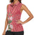Africa King Proteas Dashiki Motif Women Sleeveless Polo Shirt Peach Style - Wonder Print Shop