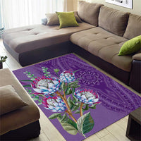 Africa King Proteas Dashiki Motif Area Rug Violet Style LT9 - Wonder Print Shop