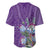 Africa King Proteas Dashiki Motif Baseball Jersey Violet Style LT9 - Wonder Print Shop