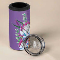 Africa King Proteas Dashiki Motif 4 in 1 Can Cooler Tumbler Violet Style LT9 - Wonder Print Shop