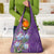 Africa King Proteas Dashiki Motif Grocery Bag Violet Style