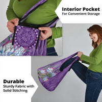 Africa King Proteas Dashiki Motif Grocery Bag Violet Style