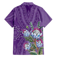 Africa King Proteas Dashiki Motif Hawaiian Shirt Violet Style - Wonder Print Shop