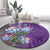 Africa King Proteas Dashiki Motif Round Carpet Violet Style