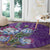 Africa King Proteas Dashiki Motif Round Carpet Violet Style