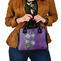 Africa King Proteas Dashiki Motif Shoulder Handbag Violet Style