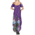 Africa King Proteas Dashiki Motif Summer Maxi Dress Violet Style - Wonder Print Shop