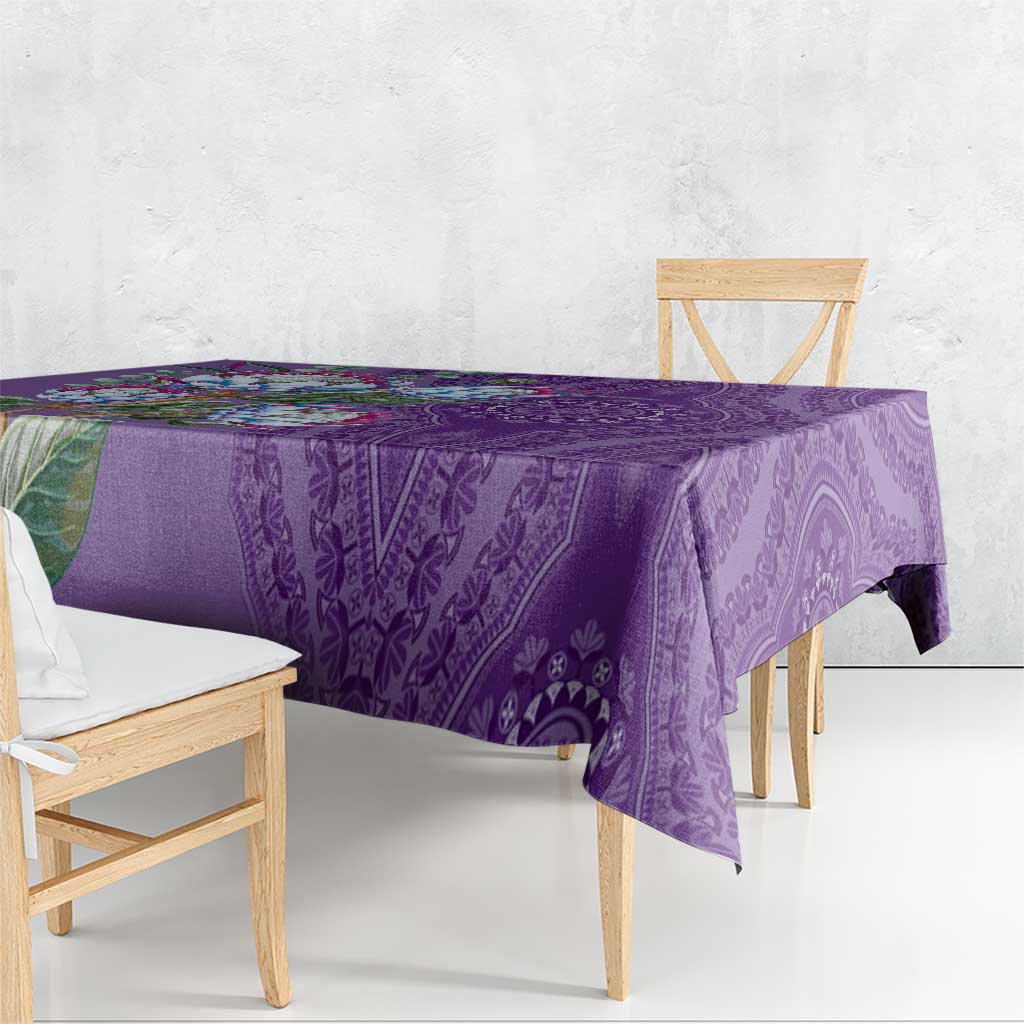 Africa King Proteas Dashiki Motif Tablecloth Violet Style - Wonder Print Shop