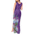 Africa King Proteas Dashiki Motif Tank Maxi Dress Violet Style - Wonder Print Shop