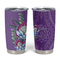 Africa King Proteas Dashiki Motif Tumbler Cup Violet Style - Wonder Print Shop