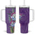 Africa King Proteas Dashiki Motif Tumbler With Handle Violet Style - Wonder Print Shop