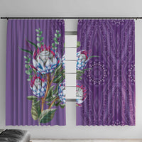 Africa King Proteas Dashiki Motif Window Curtain Violet Style - Wonder Print Shop