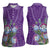 Africa King Proteas Dashiki Motif Women Sleeveless Polo Shirt Violet Style - Wonder Print Shop